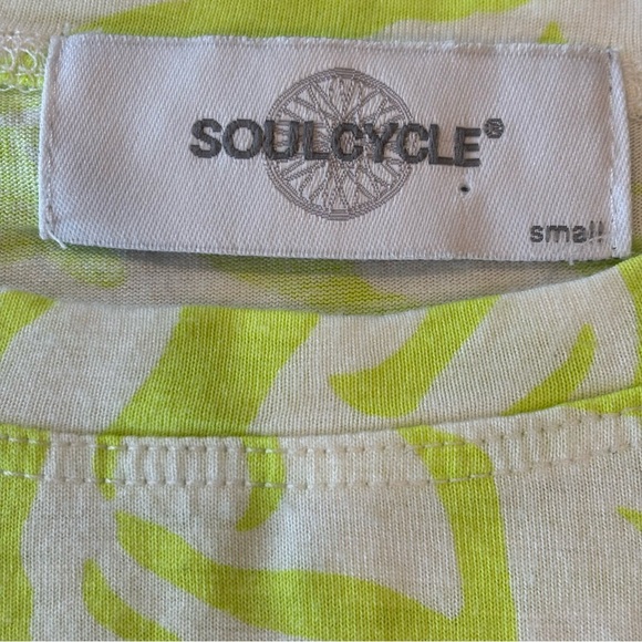 SOUL CYCLE Neon Yellow Women’s Cropped Athletic T-shirt with Logo Size Small - Picture 10 of 10